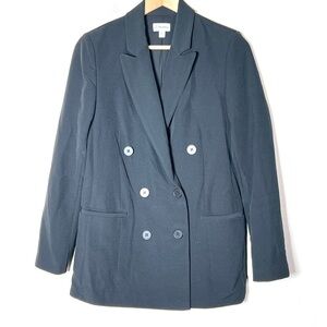 The Drop black double breasted blazer suit jacket size small S B197
